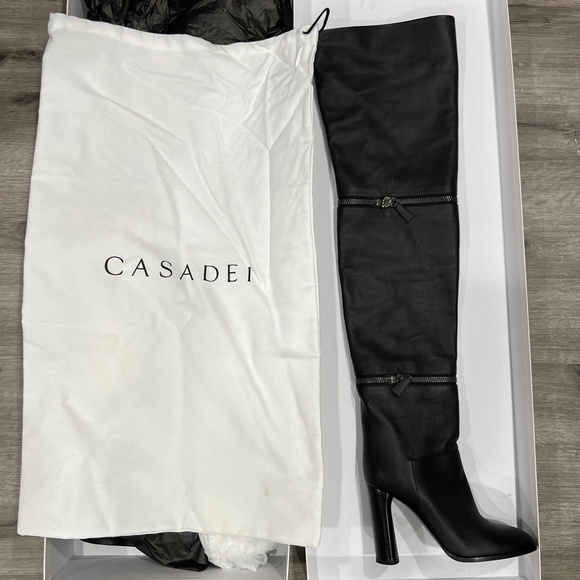 Casadei Amanda Thigh-high Boots Size 36.5 EU (Rare) - Picture 5 of 11